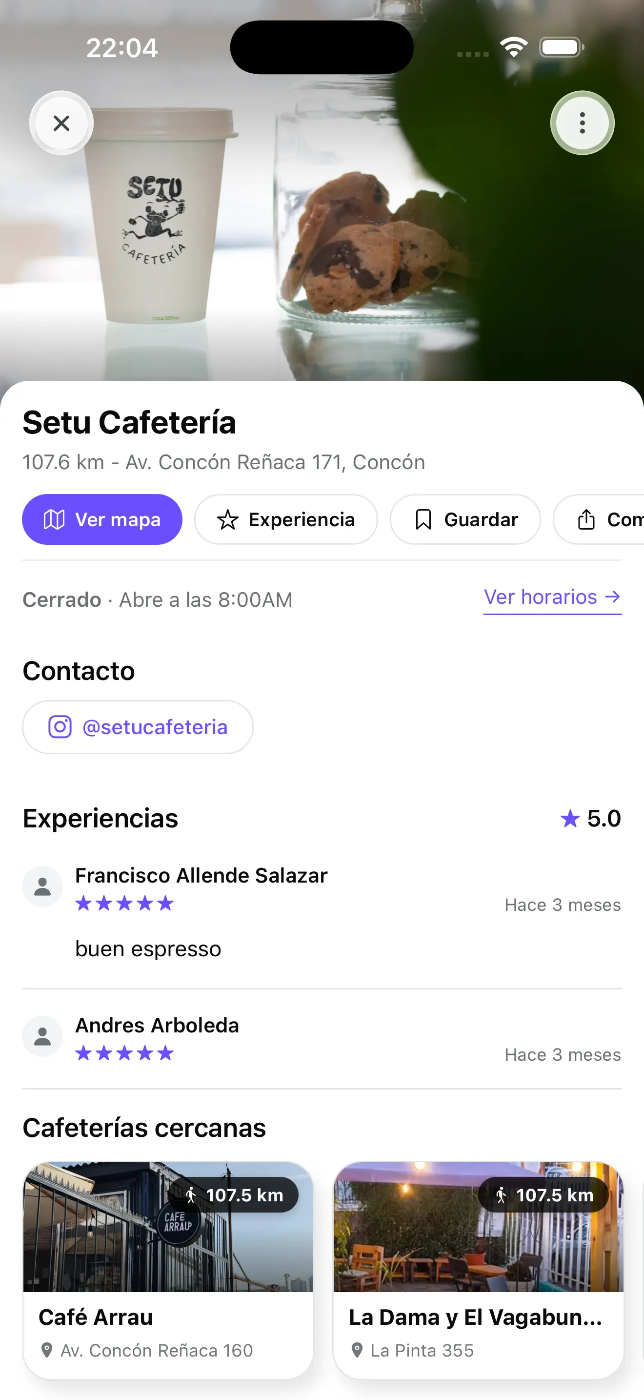 Detalle de una cafetería en Coffeed